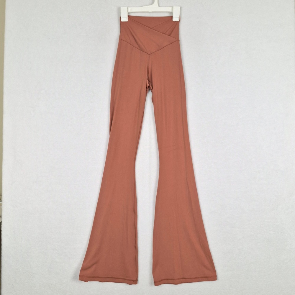 Offline Aerie Real Me Crossover Flare Leggings High Rise Clay Small Athletic Gym